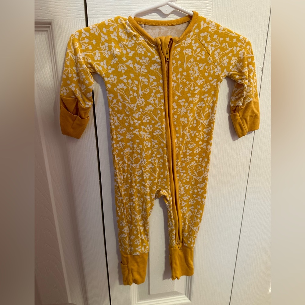 Little Sleepies Zippy 💛🌻 Golden Poppies Print (NEWBORN)